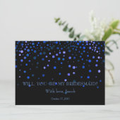 Blue Glitter zal je mijn uitnodiging zijn. (Staand voorkant)