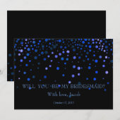 Blue Glitter zal je mijn uitnodiging zijn. (Voorkant / Achterkant)