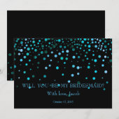 Blue Glitter zal je mijn uitnodiging zijn. (Voorkant / Achterkant)