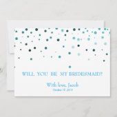 Blue Glitter zal je mijn uitnodiging zijn. (Voorkant)