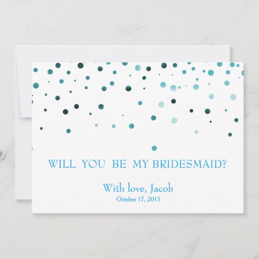 Blue Glitter zal je mijn uitnodiging zijn. (Voorkant)