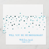 Blue Glitter zal je mijn uitnodiging zijn. (Voorkant / Achterkant)