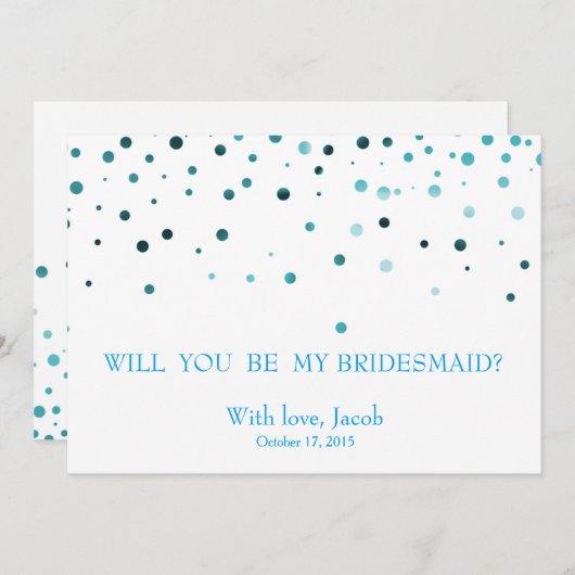 Blue Glitter zal je mijn uitnodiging zijn. (Voorkant / Achterkant)