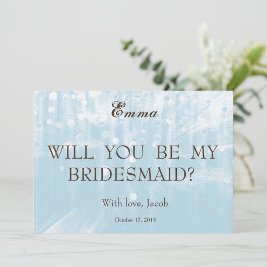 Blue Glitter zal je mijn uitnodiging zijn. (Staand voorkant)