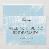 Blue Glitter zal je mijn uitnodiging zijn. (Voorkant / Achterkant)