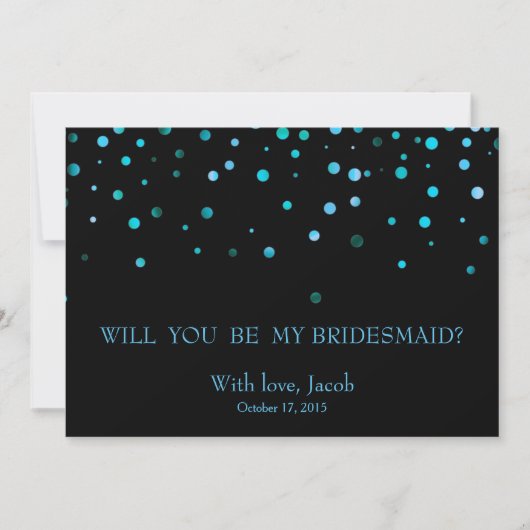 Blue Glitter zal je mijn uitnodiging zijn. (Voorkant)