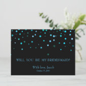 Blue Glitter zal je mijn uitnodiging zijn. (Staand voorkant)