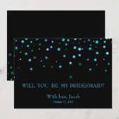 Blue Glitter zal je mijn uitnodiging zijn. (Voorkant / Achterkant)
