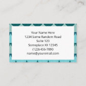 Blue Glittery Mermaid Scales Patroon Visitekaartje (Achterkant)