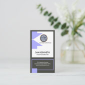 Blue Global Direction Arrows Logistics Director Visitekaartje (Staand voorkant)