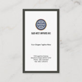 Blue Global Direction Arrows Logistics Director Visitekaartje (Achterkant)