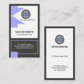 Blue Global Direction Arrows Logistics Director Visitekaartje (Voorkant / Achterkant)