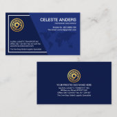 Blue Global Layers White Lijst CEO Visitekaartje (Voorkant / Achterkant)