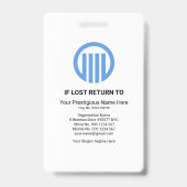 Blue Global Wave Press Personeel Foto Security Badge (Achterkant)