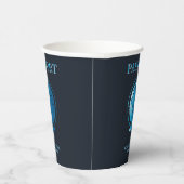 Blue Globe Passport Travel Baby Shower Papieren Bekers (Rechts)