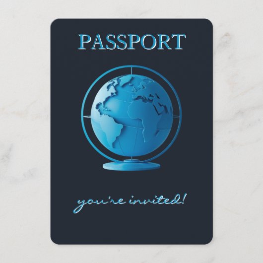 Blue Globe Passport Travel Books for Baby Informatiekaartje (Voorkant)
