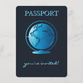 Blue Globe Passport Travel Diaper Raffle Informatiekaartje