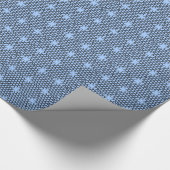 Blue Glossy Wrapping Birthday any Giftwrap Cadeaupapier (Hoek)