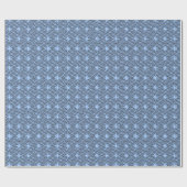 Blue Glossy Wrapping Birthday any Giftwrap Cadeaupapier (Vlak)