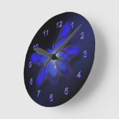 Blue Glow Butterfly Wall klok (Hoek)