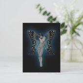 Blue Glow Fairiy Briefkaart (Staand voorkant)