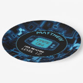 Blue Glow-handheld console Papieren Bordje (Gekanteld)