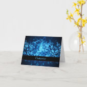Blue Glow Muzieknoten Note Card Kaart (Gele Bloem)