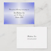 Blue Glow Wedding Enclosure kaarten (Voorkant / Achterkant)