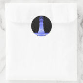 Blue Glowing King Chess Piece Ronde Sticker (Tas)