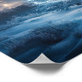 Blue Glowing Winter Night Christmas Tree Poster (Hoek)