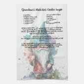 Blue Gnome kerstboom Recipskeepomwille Theedoek (Verticaal)