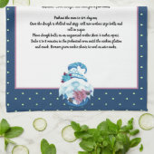 Blue Gnome kerstboom Recipskeepomwille Theedoek (Gevouwen)