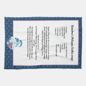 Blue Gnome kerstboom Recipskeepomwille Theedoek (Horizontaal)