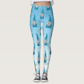 Blue Gnome Patroon Leggings (Voorkant)