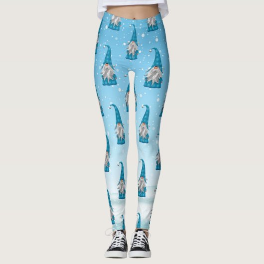 Blue Gnome Patroon Leggings (Voorkant)