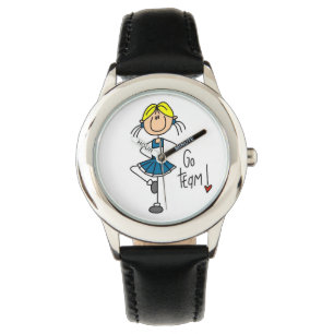 Blue Go Team Cheerleader Horloge