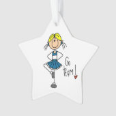 Blue Go Team Cheerleader Ornament (voorkant)