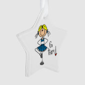 Blue Go Team Cheerleader Ornament (voorkant)