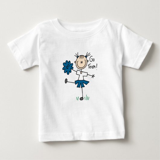 Blue Go Team Cheerleader T-shirts en cadeautjes (Voorkant)