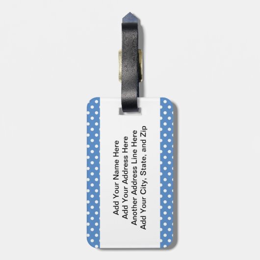 Blue Go Team Cheerleader T-shirts en cadeautjes Bagagelabel (Achterkant verticaal)