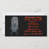 Blue Goblin Tombstone Halloween Party Invite (Voorkant)