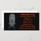 Blue Goblin Tombstone Halloween Party Invite (Voorkant / Achterkant)