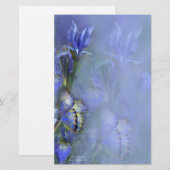 Blue Goddess Stationery Briefpapier (Voorkant / Achterkant)