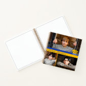 Blue & Gold 3 Foto Afstuderen Guestbook Notitieboek (Binnen)