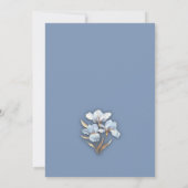 Blue Gold 3D Flowers  Kaart (Achterkant)