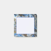 Blue Gold Abstract 3D-effect Aangepast 3x3 Post-it® Notes (Voorkant)