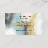 Blue Gold Abstract Art, aangepast Visitekaartje (Achterkant)
