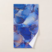 Blue Gold Abstract  Bad Handdoek (Handdoek)