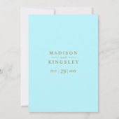 Blue Gold Abstract Ongelooflijk Begrotingshuwelijk Kaart (Achterkant)