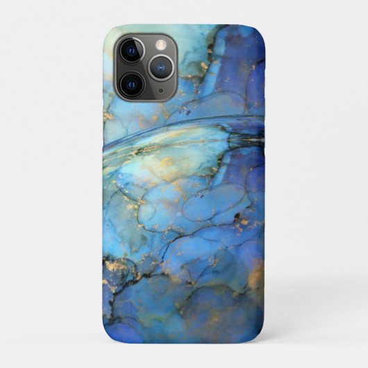 blue gold abstracte scifi orbb Case-Mate iPhone case (Achterkant)